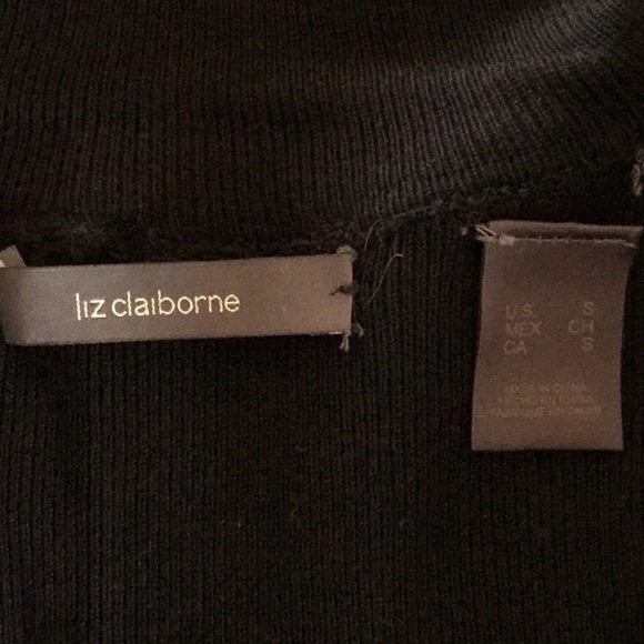 NWT Liz Claiborne Nylon Quilted Black Zip Front Jacket Size Small - Picture 12 of 14